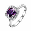 New Trendy 2020 Hot Sale Wedding Rings Natural Amethyst Ring For Women Fashion 925 Silver Jewelry With Gemstone Party Gift