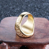 Trendy AG Freemasonry Pattern Ring Men's Ring Metal Gold Plated Freemasonry Ring Accessories Party Jewelry