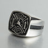 Trendy American Firefighter Ring Men's Ring Metal Silver Plated Ring Accessories Party Jewelry