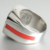 Trendy American Firefighter Ring Men's Ring Metal Silver Plated Ring Accessories Party Jewelry