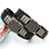 Trendy American Route 66 Printed Pattern Bracelet Men's Bracelet Metal Multilayer Leather Bracelet Accessories Party Jewelry