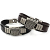Trendy American Route 66 Printed Pattern Bracelet Men's Bracelet Metal Multilayer Leather Bracelet Accessories Party Jewelry