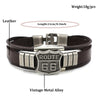 Trendy American Route 66 Printed Pattern Bracelet Men's Bracelet Metal Multilayer Leather Bracelet Accessories Party Jewelry