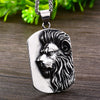 Trendy Animal Lion Pendant Necklace for Men Metal Sliding Shark Necklace Pendant Accessories Party Jewelry