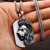 Trendy Animal Lion Pendant Necklace for Men Metal Sliding Shark Necklace Pendant Accessories Party Jewelry
