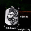 Trendy Animal Lion Pendant Necklace for Men Metal Sliding Shark Necklace Pendant Accessories Party Jewelry