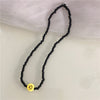 Trendy Beaded Choker Colorful Transparent Smiley Necklace for Women Summer  Jewelry