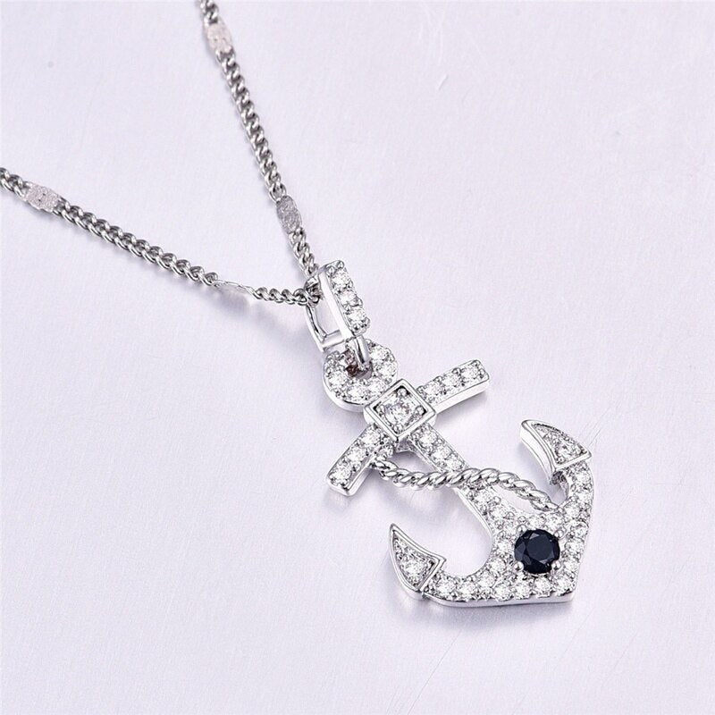 Trendy Bohemian Crystal Inlaid Pendant Necklace for Women Metal Sliding Necklace Pendant Accessory Jewelry