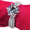 Trendy Bohemian Crystal Inlaid Ring Ladies Ring Engagement Wedding Ring Rhinestone Inlaid Ring Accessories Jewelry
