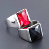 Trendy Bohemian Crystal Inlaid Ring Men's Ring Metal Crystal Inlaid Ring Accessories Party Jewelry