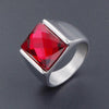 Trendy Bohemian Crystal Inlaid Ring Men's Ring Metal Crystal Inlaid Ring Accessories Party Jewelry