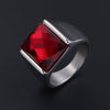 Trendy Bohemian Crystal Inlaid Ring Men's Ring Metal Crystal Inlaid Ring Accessories Party Jewelry