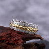 Trendy Bohemian Crystal Inlaid Ring Men's Ring Metal Rope Ring Ring Accessories Party Jewelry