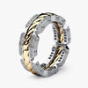 Trendy Bohemian Crystal Inlaid Ring Men's Ring Metal Rope Ring Ring Accessories Party Jewelry