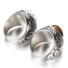 Trendy Bohemian Crystal Inlaid Ring Men's Ring Metal Macrame Ring Accessories Rings for Men Jewe