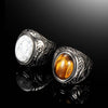 Trendy Bohemian Crystal Inlaid Ring Men's Ring Metal Macrame Ring Accessories Rings for Men Jewe