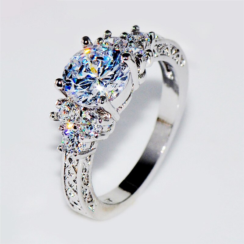 Trendy Bohemian Crystal Inlaid Ring Women's Ring Austrian Rhinestone Inlaid Ring Metal Ring Accessories PartyJewelry