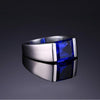 Trendy Bohemian Geometric Crystal Inlaid Ring Men's Ring Crystal Inlaid Metal Ring Accessories Party Jewelry