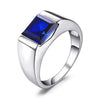 Trendy Bohemian Geometric Crystal Inlaid Ring Men's Ring Crystal Inlaid Metal Ring Accessories Party Jewelry