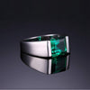 Trendy Bohemian Geometric Crystal Inlaid Ring Men's Ring Crystal Inlaid Metal Ring Accessories Party Jewelry
