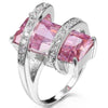 Trendy Bohemian Purple Crystal Inlaid Ring Women's Ring Austrian Rhinestone Inlaid Ring Wedding Accessories Jewelry