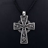 Trendy Celtic Cross Pendant Necklace Men's Necklace Sliding Metal Cross Necklace Pendant Accessories Party Jewelry
