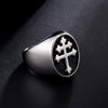 Trendy Cross Pattern Ring Men's Ring Metal Jewelry Accessories Party Jewellery