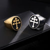 Trendy Cross Pattern Ring Men's Ring Metal Jewelry Accessories Party Jewellery