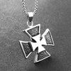 Trendy Cross Shape Pendant Necklace Men's Necklace Metal Cross Sweater Chain Pendant Accessories Party Jewelry