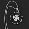 Trendy Cross Shape Pendant Necklace Men's Necklace Metal Cross Sweater Chain Pendant Accessories Party Jewelry