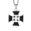 Trendy Cross Shape Pendant Necklace Men's Necklace Metal Cross Sweater Chain Pendant Accessories Party Jewelry