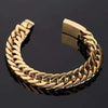 Trendy Cuban Chain Bracelet Men's Bracelet Metal Gold-Plated Bolt Chain Bracelet Accessories Party Jewelry