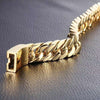 Trendy Cuban Chain Bracelet Men's Bracelet Metal Gold-Plated Bolt Chain Bracelet Accessories Party Jewelry