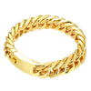 Trendy Cuban Chain Bracelet Men's Bracelet Metal Gold-Plated Bolt Chain Bracelet Accessories Party Jewelry