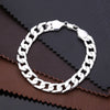 Trendy Cuban Men's Bracelet Lobster Clasp Metal Jewelry Bracelet Accessories Party Jewelry