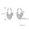 Trendy Cubic Zircon Butterfly Small Hoop Earrings Gold Silvery  Design Earring For Women Accessories Jewelry