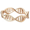 Trendy Dna Chain Ring Men's Women's Ring Plain Ring Metal Gold-Plated Ring Accessories Party Jewelry