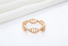 Trendy Dna Chain Ring Men's Women's Ring Plain Ring Metal Gold-Plated Ring Accessories Party Jewelry