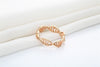 Trendy Dna Chain Ring Men's Women's Ring Plain Ring Metal Gold-Plated Ring Accessories Party Jewelry