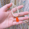 Trendy Double Layer Imitation Pearl Transparent Bear Pendant Necklace For Women Girls Temperament Neck Jewelry