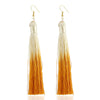 New Trendy Gradient Color Long Tassel Earrings For Women handmade Hot Classic Thread Dangle Earring Wholesale Statement Jewelry
