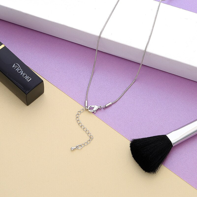 Trendy Gun Black Pentagram Star Heart Beads Pendants Necklace Chain Sweater Long Necklace For Women Jewelry Party Gifts 2022