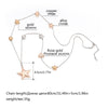 Trendy Gun Black Pentagram Star Heart Beads Pendants Necklace Chain Sweater Long Necklace For Women Jewelry Party Gifts 2022