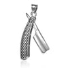Trendy Haircut Razor Shape Pendant Necklace Men's Necklace Metal Sliding Pendant Accessories Party Jewelry Gift