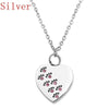 Trendy Heart-shaped Pendant Bohemian Crystal Inlaid Necklace Pendant Mother's Love Metallic Silver Plated Sliding Pendant