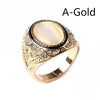 Trendy Inlaid Cat's Eye Stone Ring Women's Ring Bohemian Crystal Inlaid Ring Accessories Party Jewelry