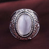 Trendy Inlaid Cat's Eye Stone Ring Women's Ring Bohemian Crystal Inlaid Ring Accessories Party Jewelry