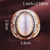 Trendy Inlaid Cat's Eye Stone Ring Women's Ring Bohemian Crystal Inlaid Ring Accessories Party Jewelry