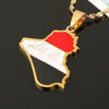 Trendy Logo Map Pendant Necklace Men's Necklace Metal Sliding Pendant Gold-Plated Necklace Accessories Jewelry