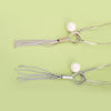 Trendy Long Coffee Gold Pendant Necklace For Women Tassel Pearl Chain Sweater Necklaces Wedding Party Jewelry  2022